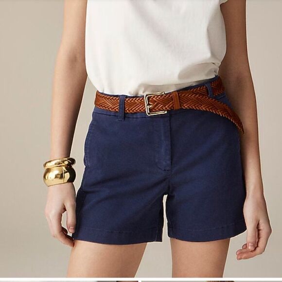 J. Crew Factory 5" cotton chino short Navy NWT - Picture 3 of 9